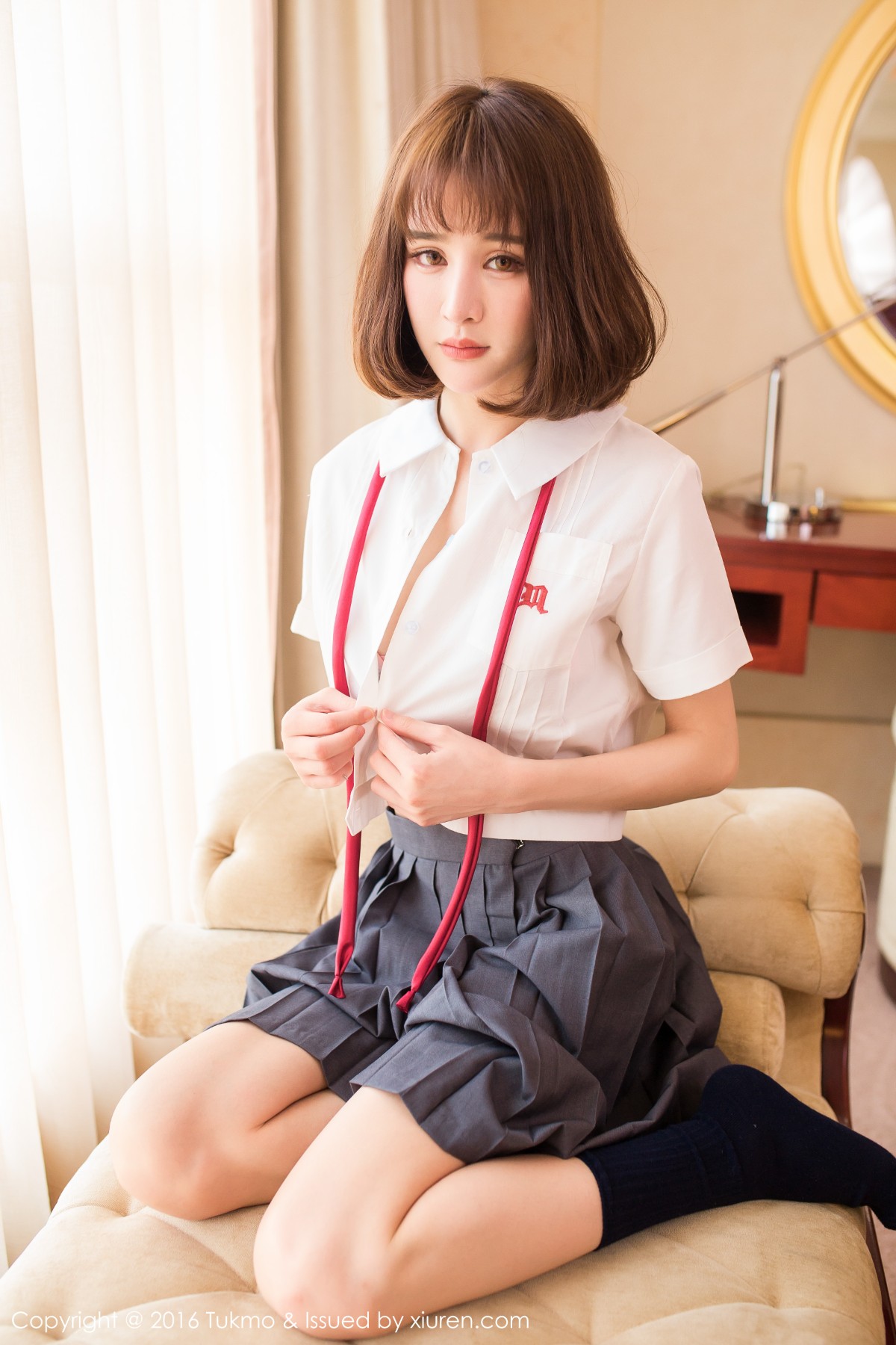 [兔几盟] Vol.093 Cheryl青树学生制服现性感内衣秀完美身材诱惑写真40P